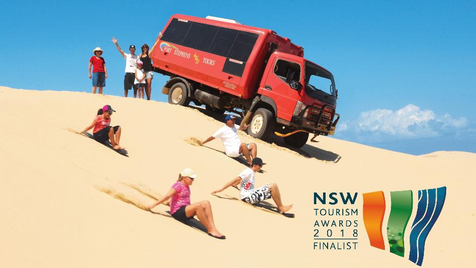Prepare to have a “sand-tastic” time full of fun, laughter and excitement as you ride the dunes on our Port Stephens Sandboarding Adventure – the perfect activity for all ages!